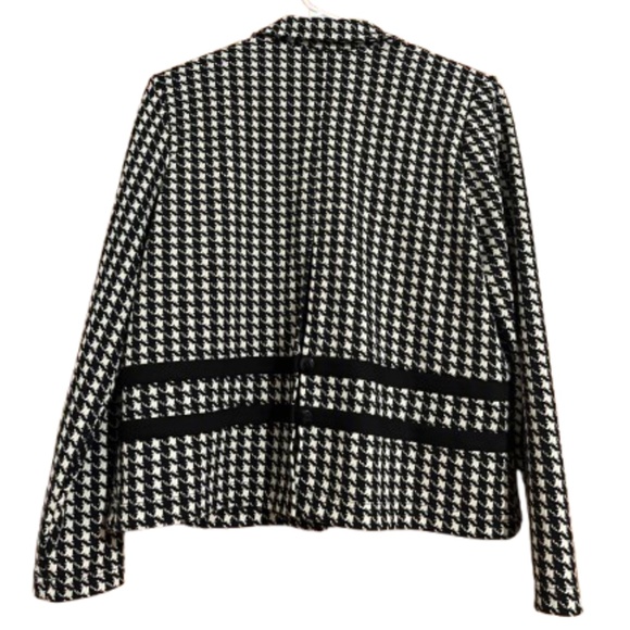 K Studio Collection Women’s Black & White Houndstooth Print Blazer Jacket Sz-12 - Picture 6 of 6